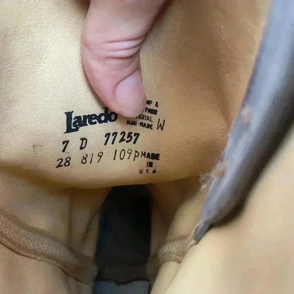 Laredo women’s suede heel gray with mustard yellow inlays accent sz 7 vintage - Picture 8 of 11